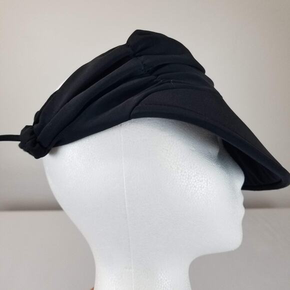 Wallaroo Aqua Visor Womens Black UPF 50+ Packable Sun Hat Adjustable Tie Back - Picture 6 of 9